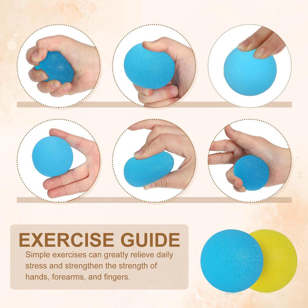 PATIKIL Hand Exercise Set of Stress Balls for Grip Strengthening and Finger Multicolor Balls, 4, Training,