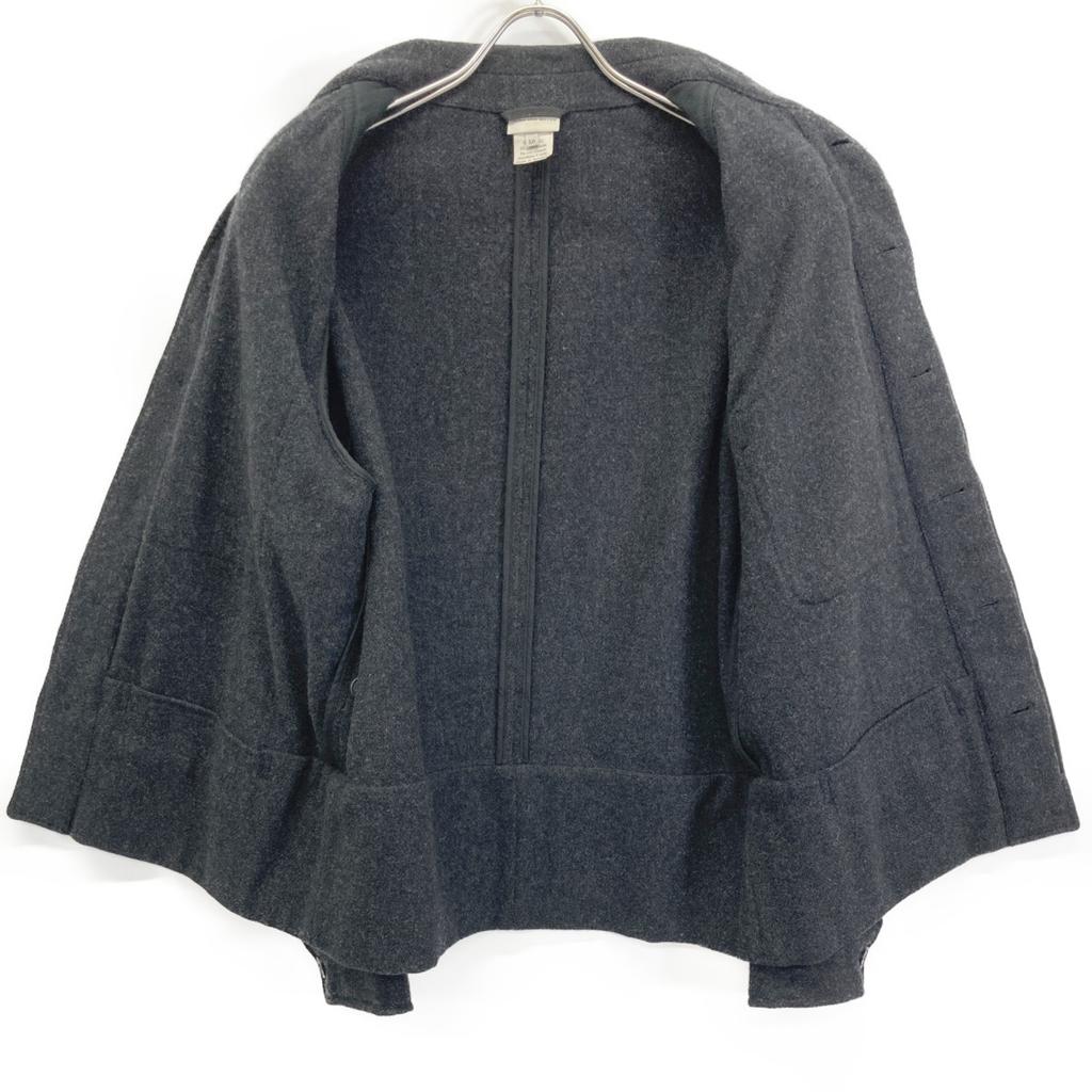 Dries Van Noten [Archiv] 1990-Frühe 2000er Leica-Ära Schwarze Wollstickerei Jacke Jacke 50 schwarzGebraucht