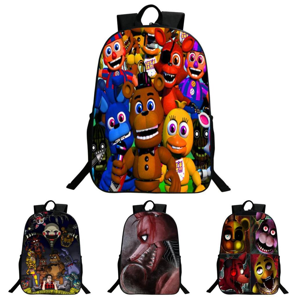 Colorful Five Nights At Freddy's Backpack Made From Easy To Clean Polyester Material