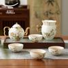 Yongfengyuan Madam Porcelain Pomegranate Garden 8-Piece Tea Set