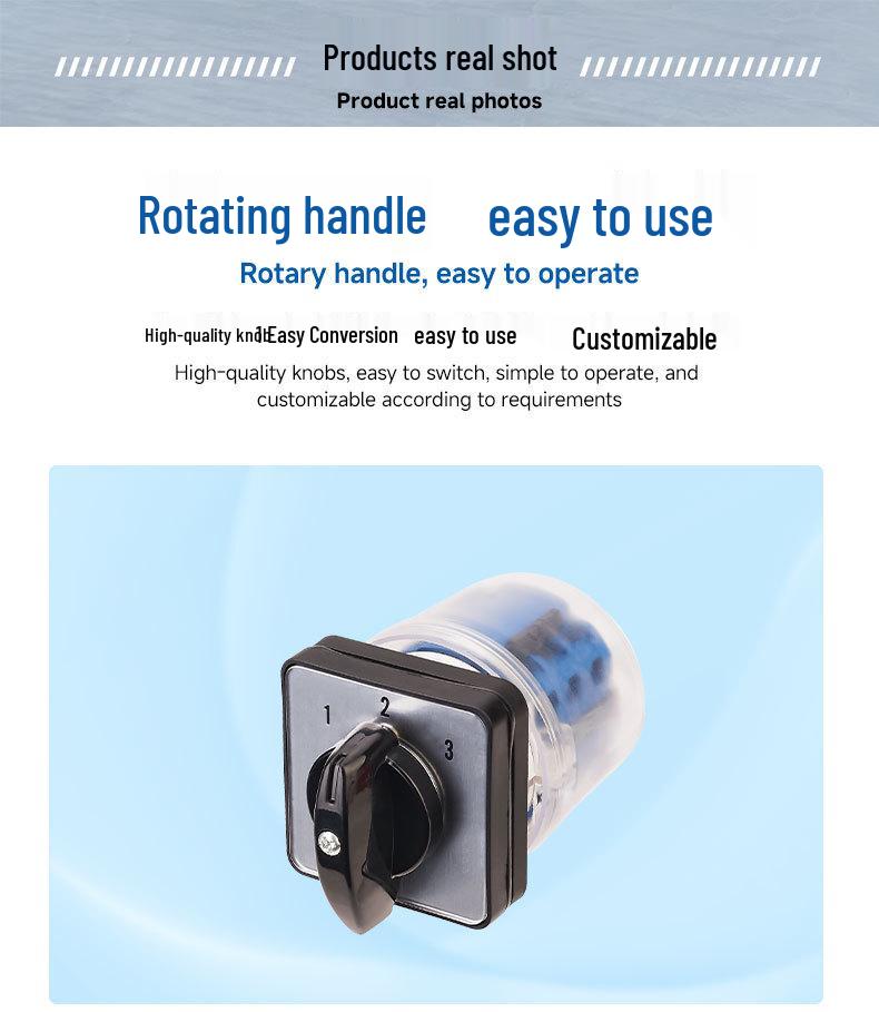 Zhuochao SZW26-20 Three-Speed Dustproof Rotary Switch