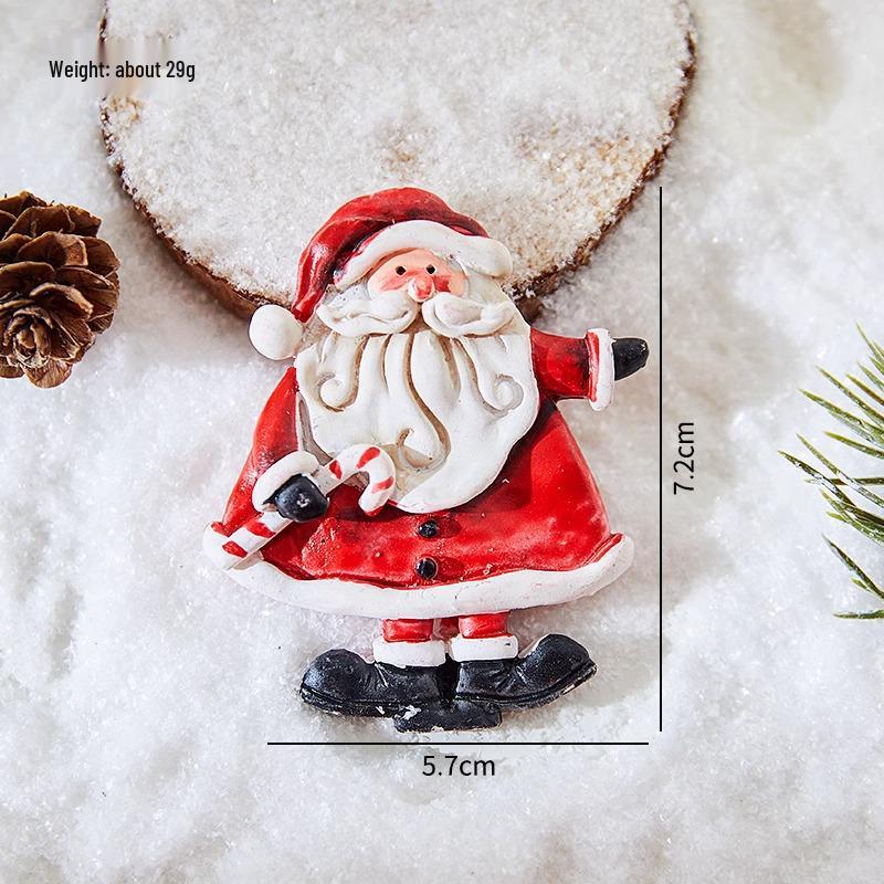 Retro Gingerbread Man Christmas Tree Ornaments: Cute Resin Refrigerator Magnets
