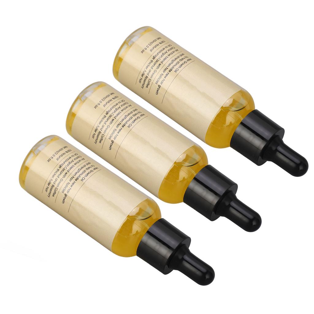 3pcs 60ml Rosemary Hair Growth Oil Smoothing Hair Prevent Split Ends Hair Nourishing Oil