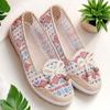 Summer Cloth Shoes for Women Non Slip Breathable Hollow Sandals Flat Bottomed Thin Wear-resistant