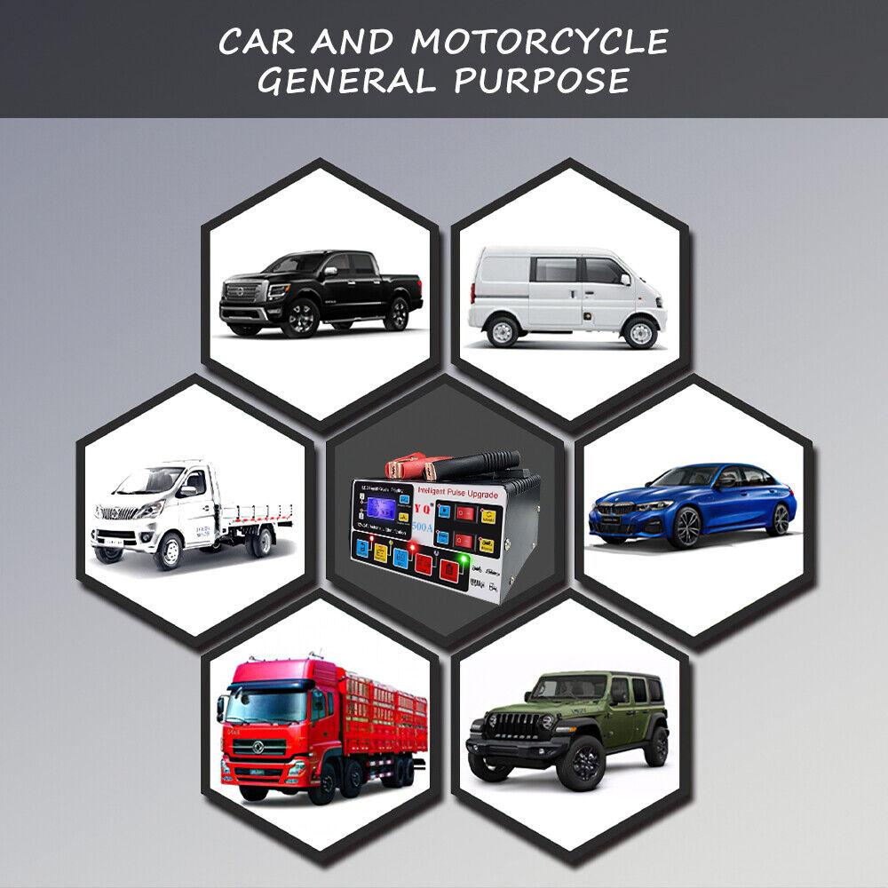 240W Araç Akü Şarj Cihazı 12V 24V Akıllı Nabız Onarım LCD Dijital Ekran Hızlı Güç Şarj Cihazı Tam Otomatik