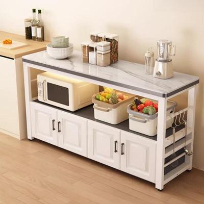 BieYing Επιδαπέδιο Ράφι Αποθήκευσης Πολλαπλών Επιπέδων με Ντουλάπι