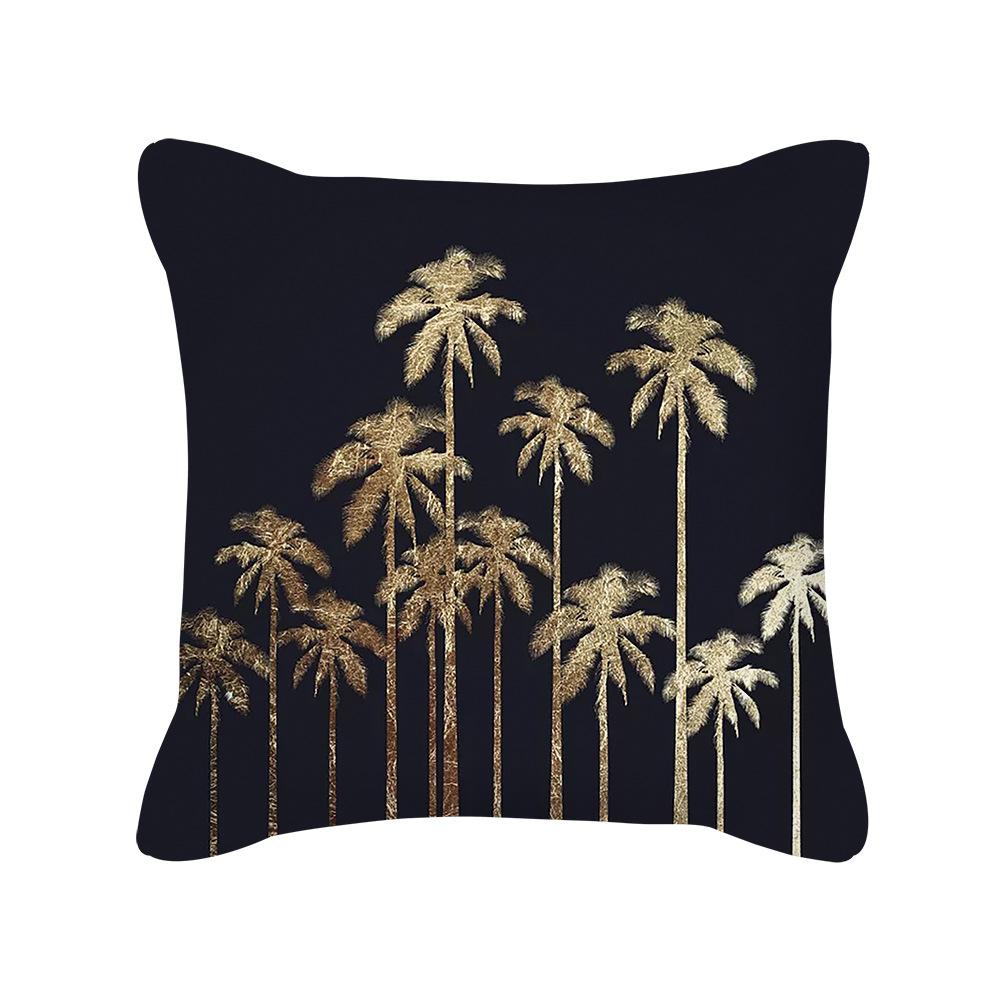 Nordic Golden Geometric Love Print Sofa Interior Decoration Square Pillow Cushion Cover New Style