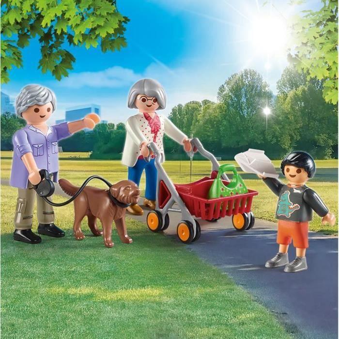 PLAYMOBIL - 70990 - City Life - Grands-Parents Avec Petit-Fils