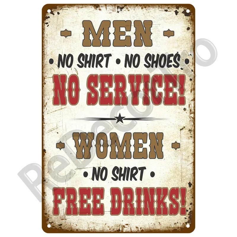 Metal Sign Decorative Wall Plate Kitchen Plaque Metal Vintage Decor Accessories Danger Retro Tin Sign Poster Warning Wall Pos