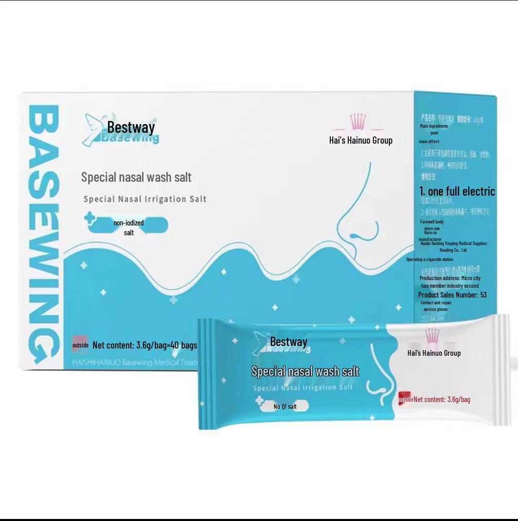 Haishi Hainuo Nasal Wash Pot: Sinus Irrigation Device for Adults & Children with Nasal Wash Salt