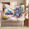 Erling Haaland Personalized Fleece Blanket With Football Logo, Custom Name Text Soft Warm Home Throw Blanket