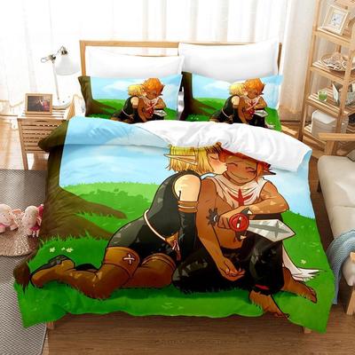 Neues Wakfu Bettwäscheset Einzelbett Twin Full Queen King Size Bettset Erwachsener Kind Schlafzimmer Bettbezugsets Wakfu 3D-Druck Spannbettlaken-Set
