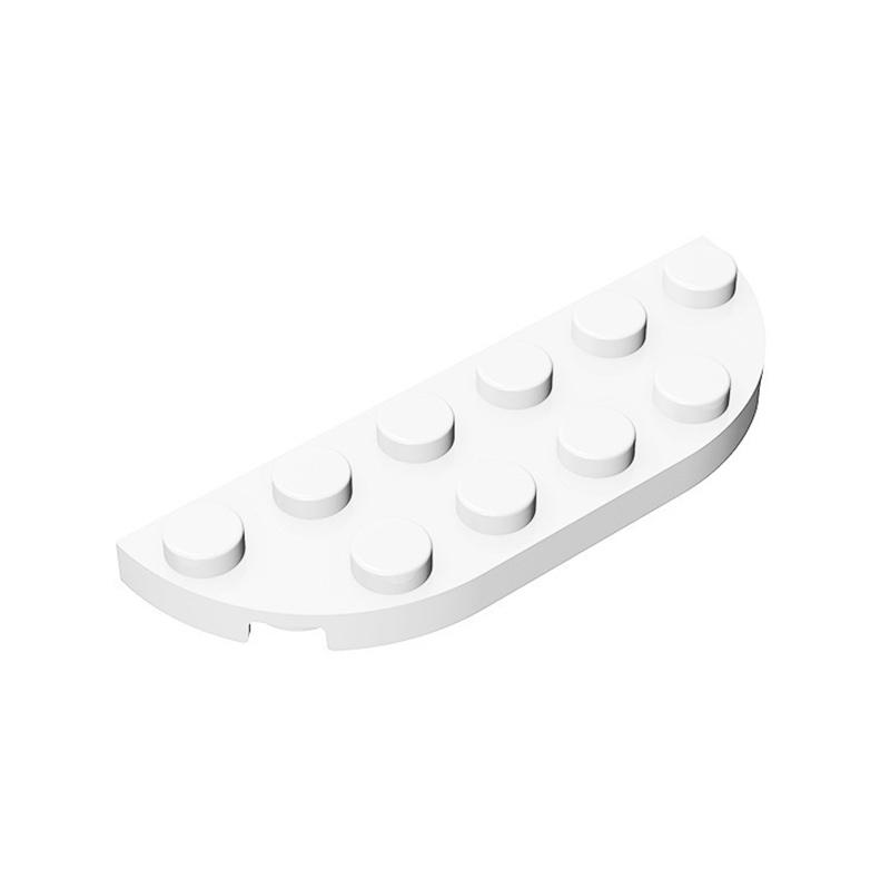 10PCS 18980 Plate Round Corner 2 x 6 Double Block Moc Color Compatible with Brick DIY Children's Toy Assembly