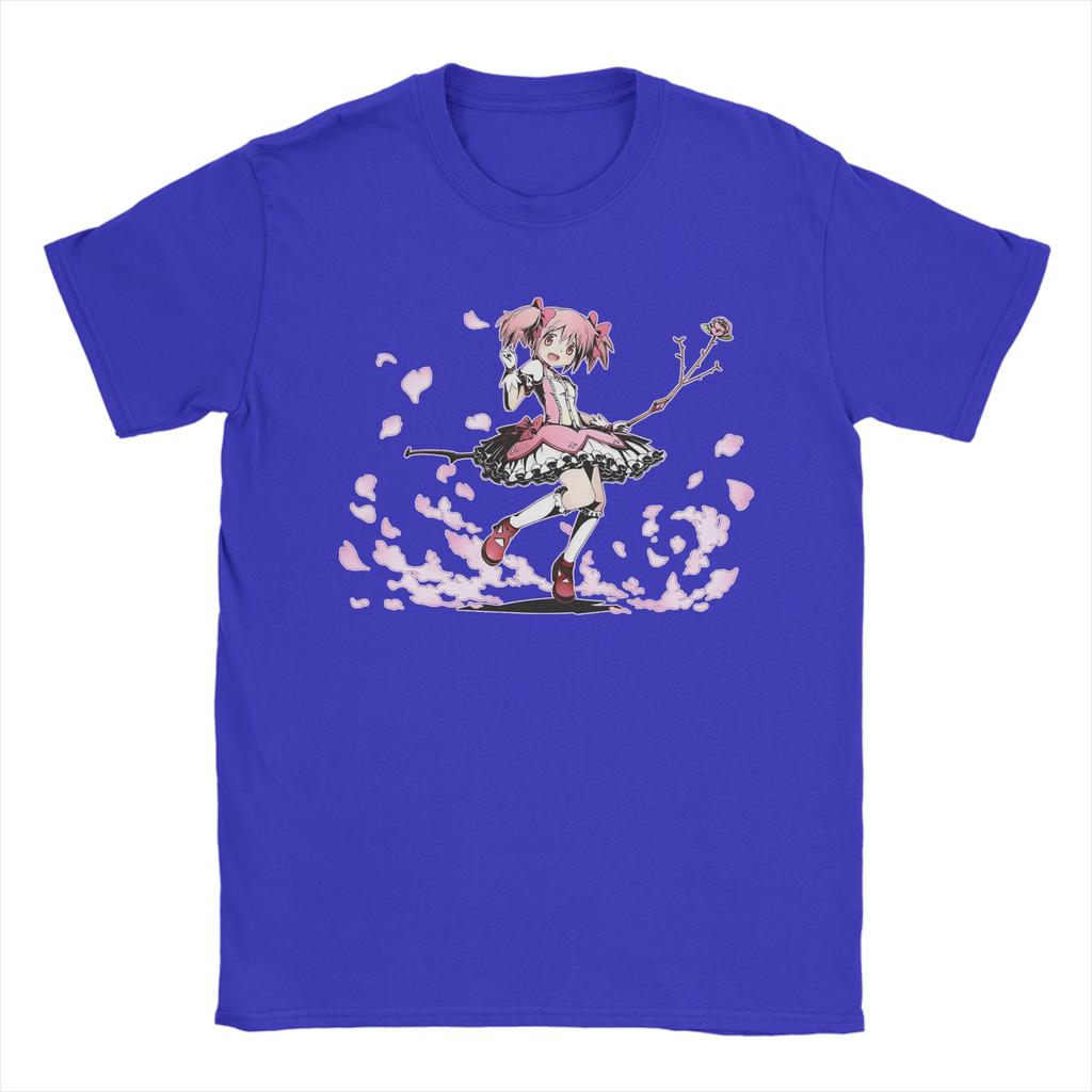 Madoka Mahou Shoujo Unisex T Shirts Puella Magi Madoka Magica Anime Tee Shirt Short Sleeve O Neck TShirts Pure Cotton Clothing