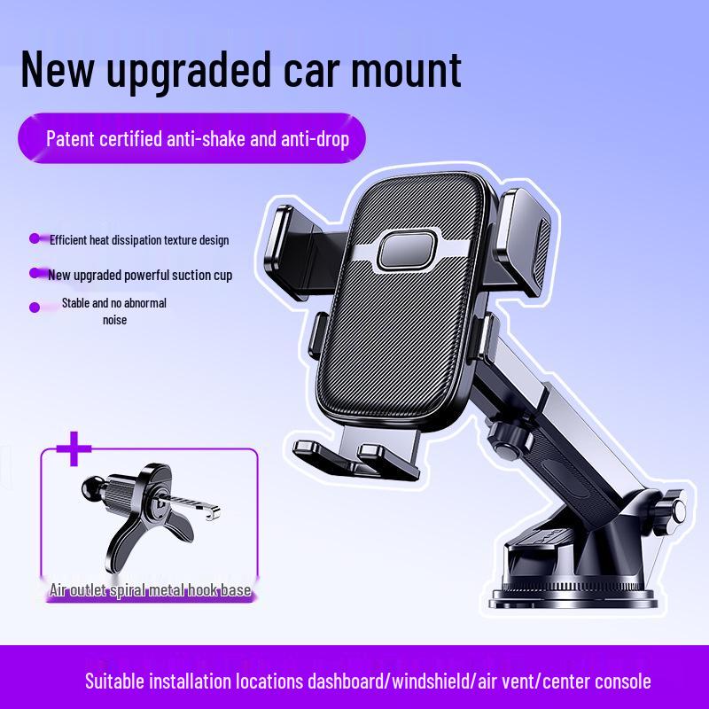 2025 Universal Anti-Shake Car Phone Holder for Dashboard & Air Vent