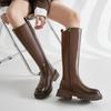 Autumn and winter new elastic thick leg high boots are sent on behalf of large tube circumference knight boots large size women's boots