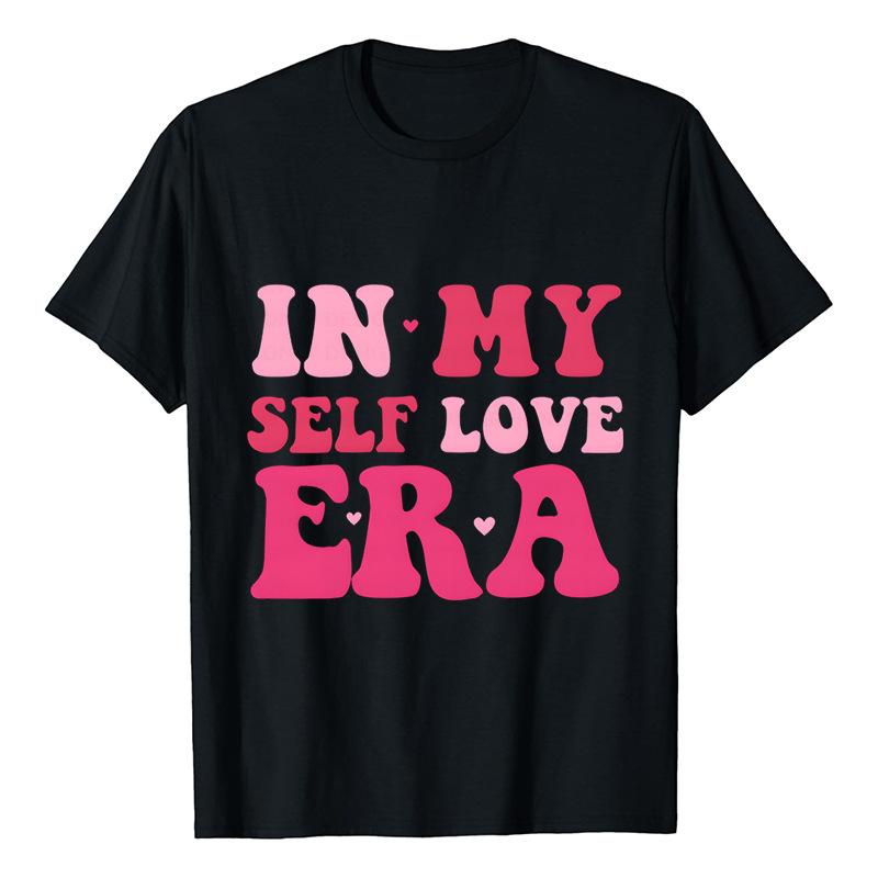 Funny Valentine Printed Couple's Versatile Casual Top Fashion High Street T-Shirts Women’s