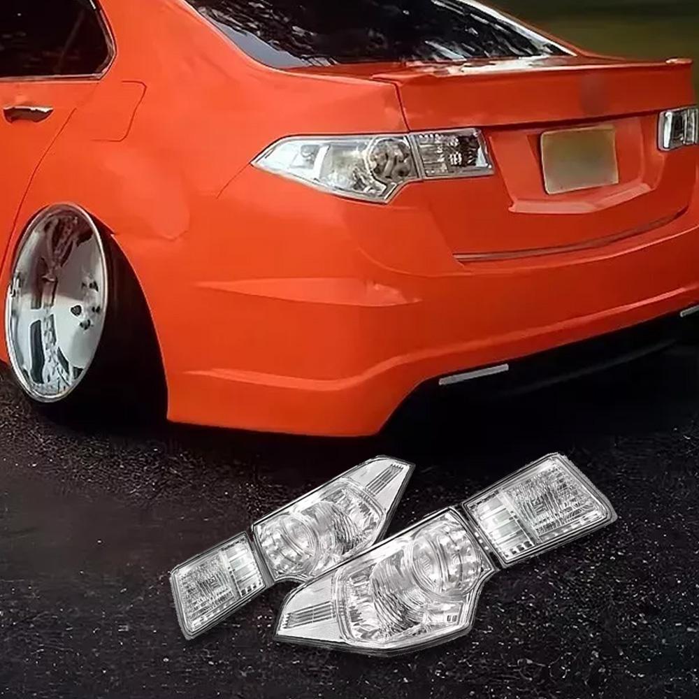Crystal Clear Lens Brake Tail Lights Turn Signal Cover For TSX CU2/CW2 09-14