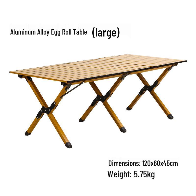 Yu Zhan Outdoor Folding Aluminum Roll-up Picnic Table