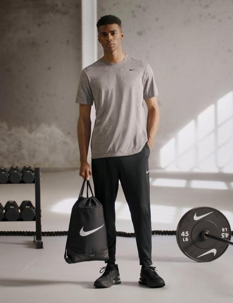 Nike Brasilia Drawstring Gym Sports Training Size Unavailable Men's 9.5 Sack, Lightweight, Casual, Bag, DM3978, Black/Black/White,