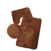 Badezimmermatten, konturierte Bodenmatten und Badezimmerabdeckungen mit Gummirücken, 3-teiliges Set, massiv