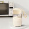 Lidded Glass Cup High Temperature Resistant Measuring Bottle Leakproof Water with Time