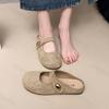 Damen flache Schuhe Retro lässige Loafer Wildleder leicht bequem Mode Hausschuhe Damen rutschfest Mary Jane Schuhe