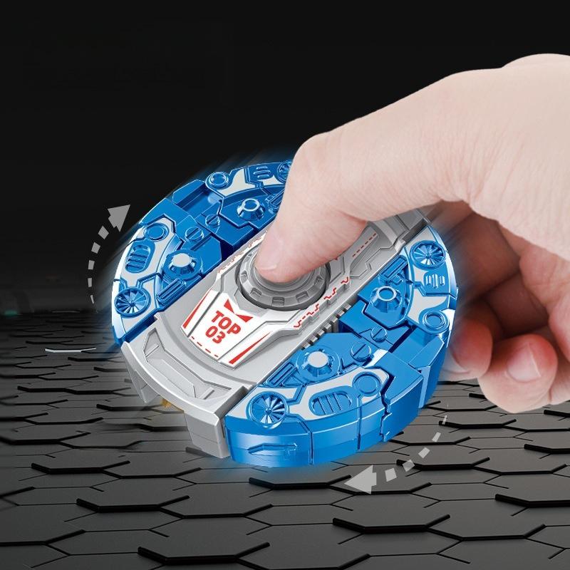 Mecha Chariot Dinosauro 2 in 1 Spinner Fidget Trasformabile Hand Spinner in ABS EDC Giocattoli Creativi per Alleviare lo Stress Giocattoli Fidget per Adulti