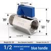 304 Stainless Steel Mini Ball Valve: Male To Female Thread, 4-Point/2-Point Switch.