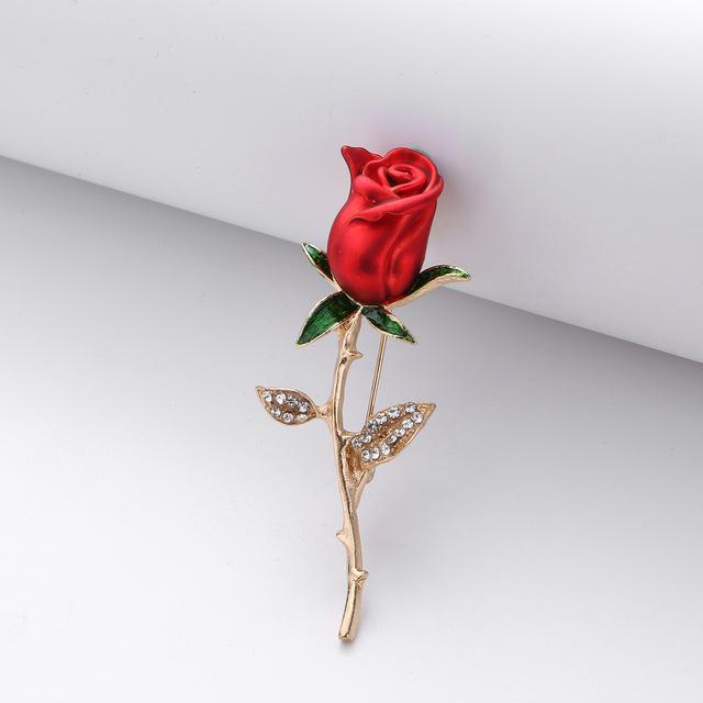 

Новая мода брошь в виде цветка розы со стразами и жемчугом, корсаж, эмалированные булавки, значок на пальто, свадебные броши для женщин, аксессуары