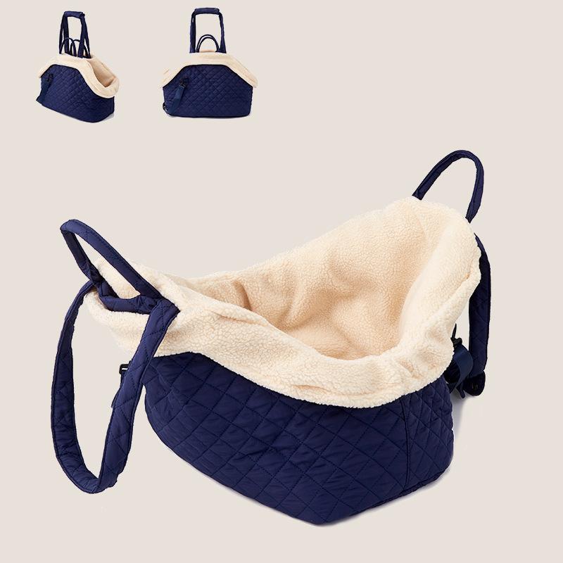 

Fashion Cat Dog Handbag Soft Warm Dog Carrier Bags For Dogs Cats Big Capacity Light Weight For Small Dogs Outdoor Supplies pet less 7.5kg синій