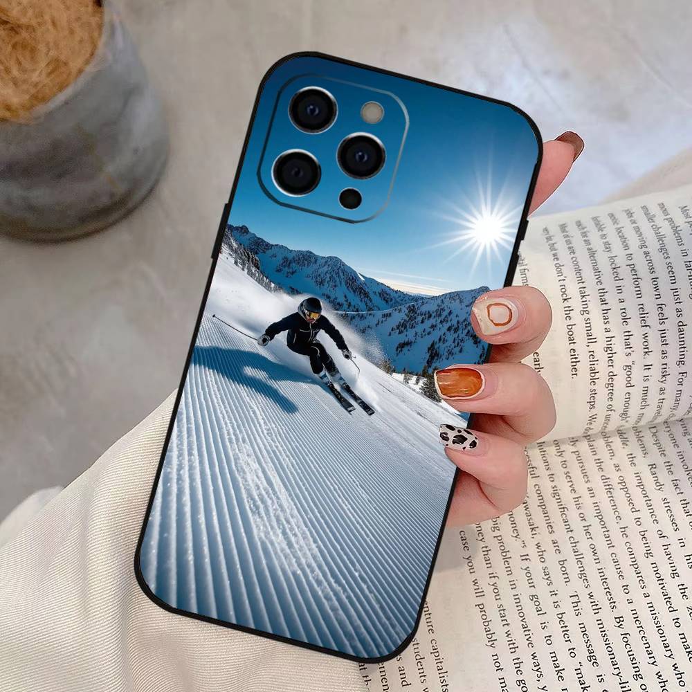 Sport Snowboarding Phone Case Silicone Soft For IPhone 17 16 15 14 13 12 11 X XR Plus Pro Max Plus