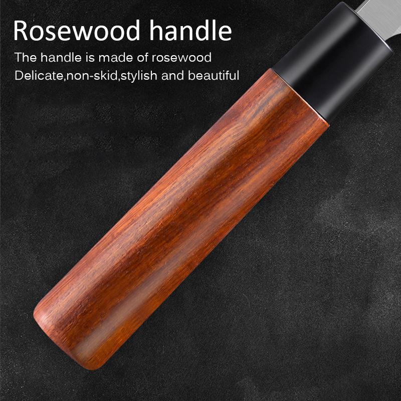Japanese Sashimi Knife Salmon Cooking Knife Kitchen Slicing Knife Stainless Steel Sushi Knife Santoku Knife Fish Raw Knife