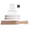 Leather Stropping Kit Complete Tools Double Sided Leather Paddle Honing Strop Set for DIY Leather Crafting Honing Set 1