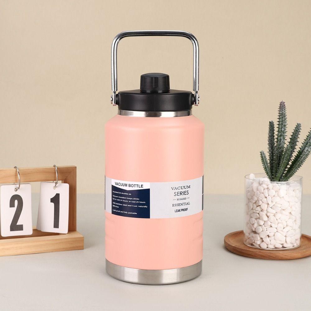 Large Capacity Thermal Water Bottle 2L Outdoor Insulated Mug Reusable Drinks Bottle Hiking