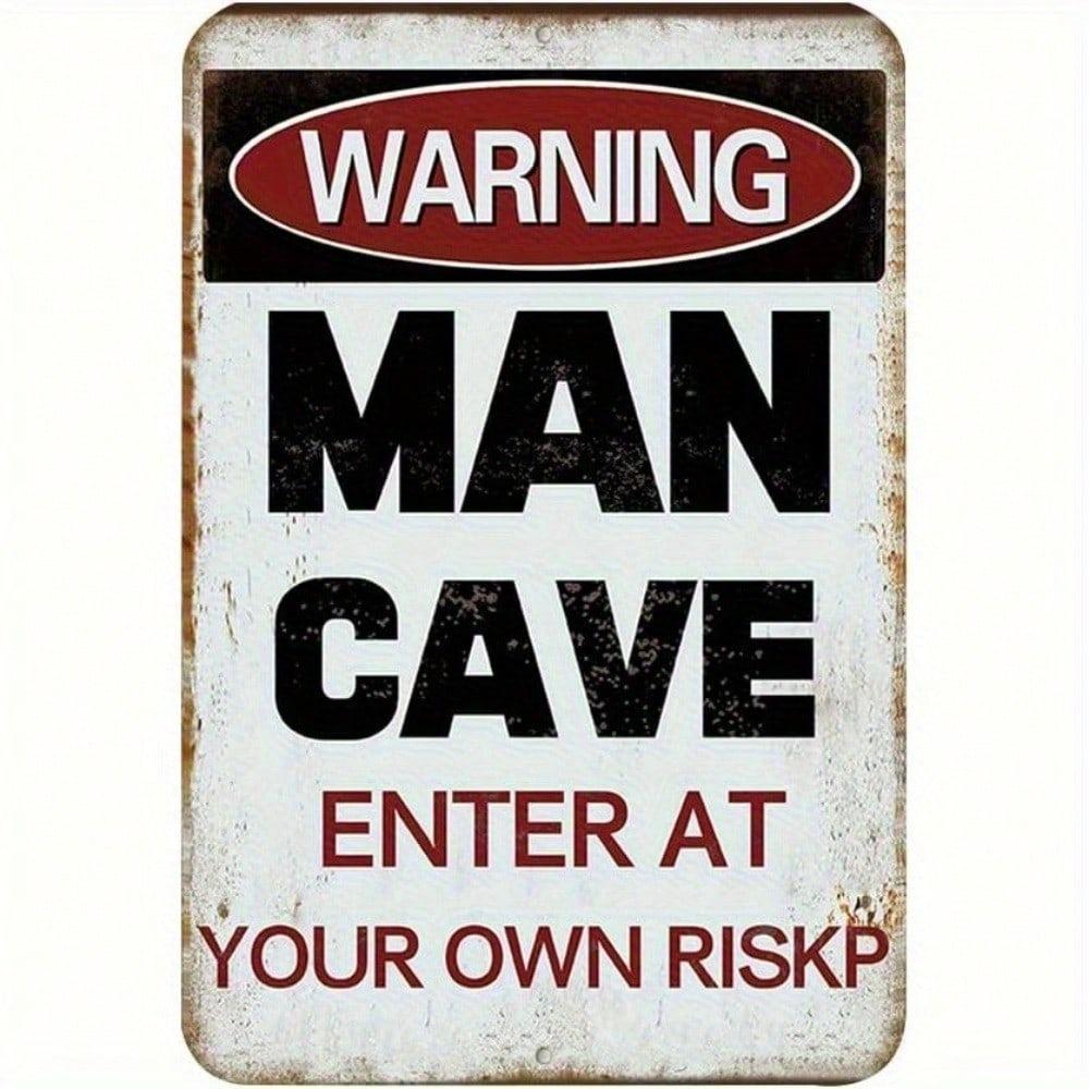 Metal Sign for Man Cave Garage Decor Rustic Tin Wall Plaque Funny Warning Gift Home Bar