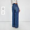 Navigare Women's Belted Thick Flared Denim Long Pants