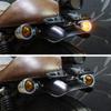 Motorcycle Turn Signal Light Indicator Amber Blinker Lamp For Honda For Yamaha Cafe Racer Mini Universal 12V 10MM Turn Signals