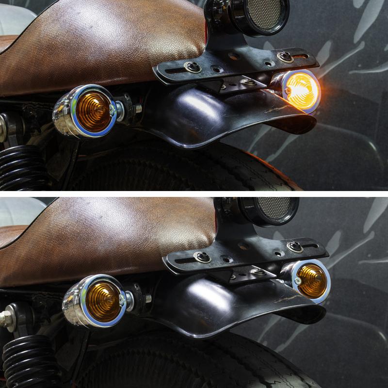 Motorcycle Turn Signal Light Indicator Amber Blinker Lamp For Honda For Yamaha Cafe Racer Mini Universal 12V 10MM Turn Signals