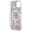 Etui Do iPhone 14 Plus Guess Flower MagSafe Zielone
