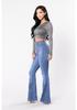 2025 Women's High-Waist Slim Flared Jeans - European and American Style
