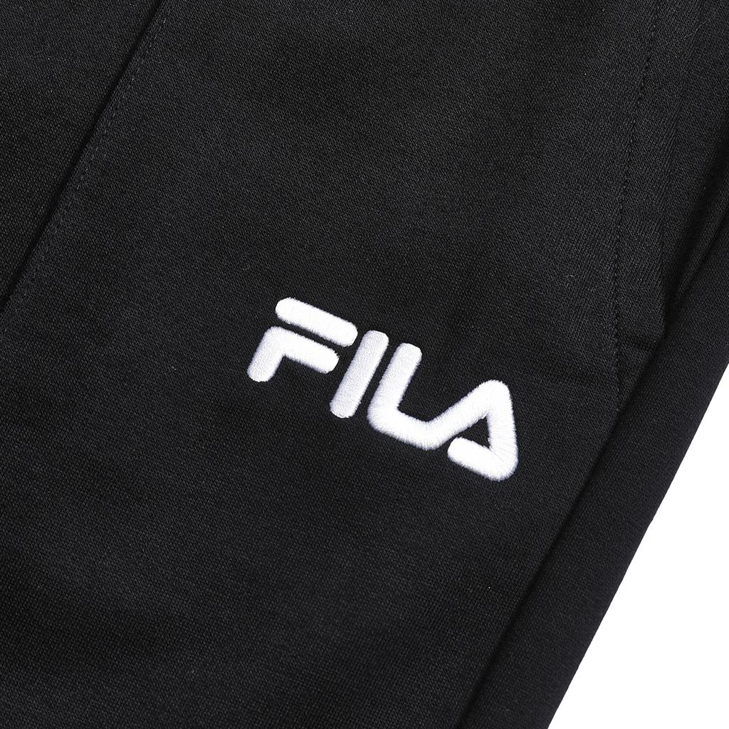 FILA X Magic Stick Collaboration X Magic SS23 Solid Color Straight Leg Knit Casual Pants Women pants Black F11W329606FBK
