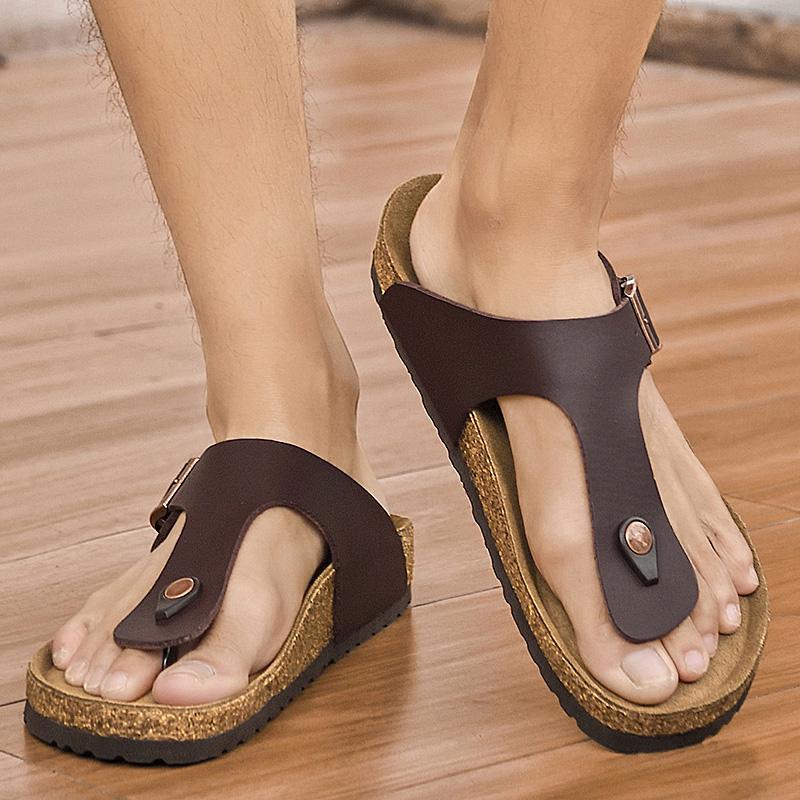 Fashion 2025 Handmade Men's Flip Flops Comfortable Soft Sole Beach Sandals Non-Slip Outdoor Slippers Lightweight Casual Shoes for Men