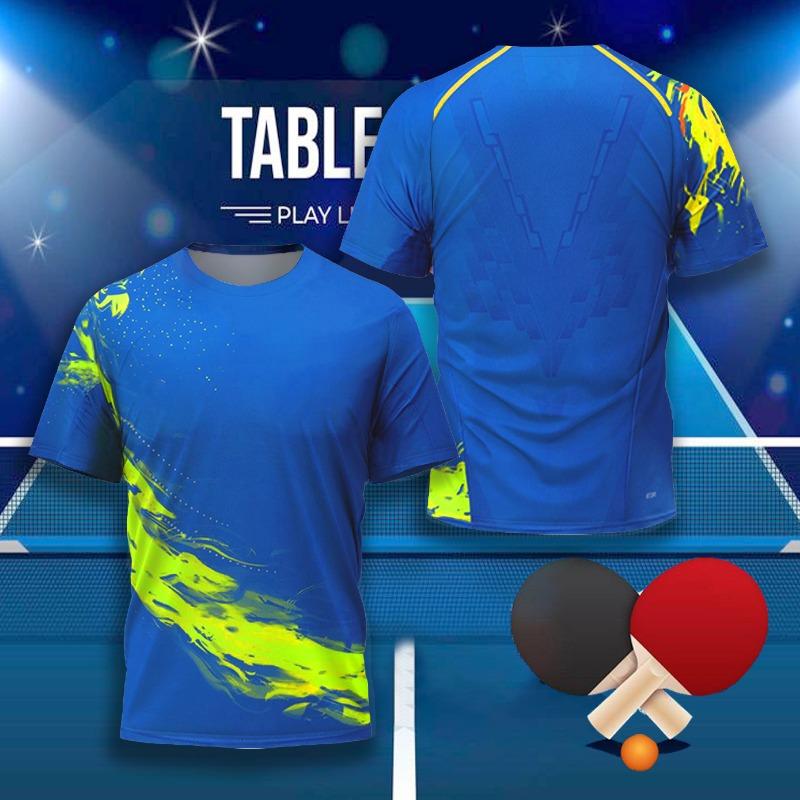 Fashion 3D Table Tennis Jersey Graphic T Shirt for Men Clothing Casual Sports Gym Fitness