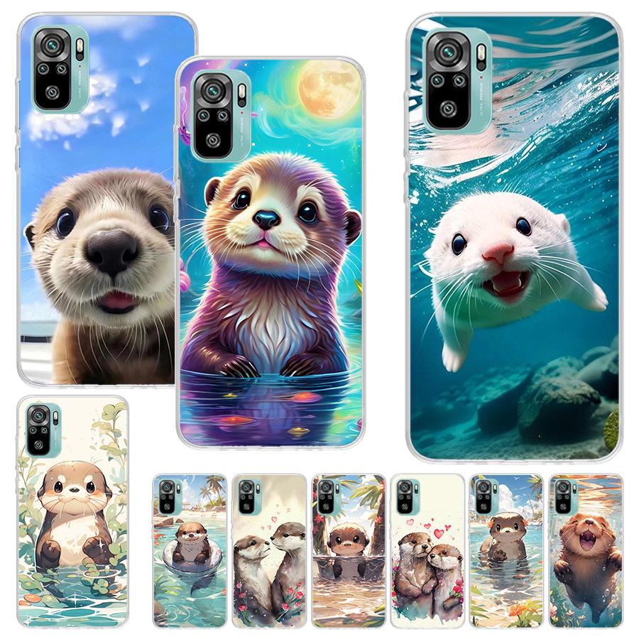 Animal Otter Cute Cartoon Print Soft Case for Xiaomi Redmi Note 14 13 12S 11S Phone Shell 10 Pro Plus 11E 11T 12 11 10S 5G Cover