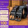 Men's Leather Belt with Casual Pin Buckle, Korean Style Waistband for Jeans