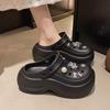 Cute Cartoon Stepping On Shit Feeling Hole Shoes Women 2025 Summer Super Fire Gradual Change Color Thick Sole Heightening Beach Bag Head Sandals
