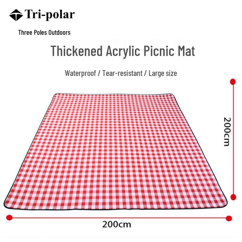 Tri-polar TP1208 Plaid Moisture-Proof Picnic Mat 200x200cm 3mm Thick