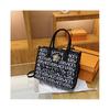 (Noir) Sac cabas bandoulière à lettres