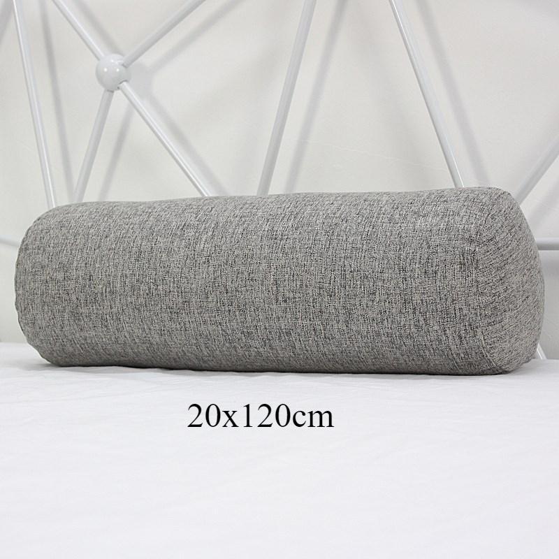 Long Pillow for Beds Cylinder Support Waist Leg Cushion Simple Solid Color Sun Lounger Backrest Pad Home Office Decor